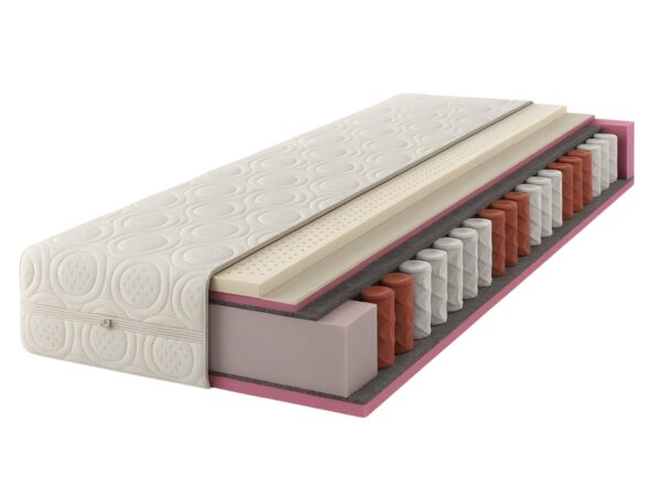 Materac Nati Lumera z lateksem i sprężynami kieszeniowymi H3 H4 dwustronny